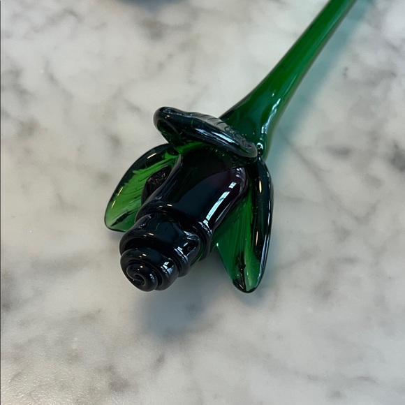 Vintage Glass Flower Stems Green, Purple, Mauve - Picture 4 of 10